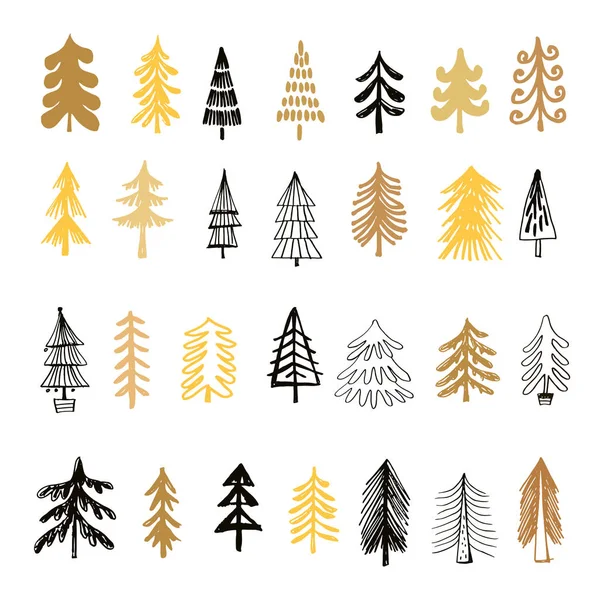 Set of christmas trees3 — Stock Vector