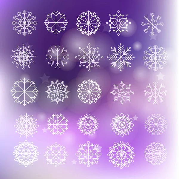 Ensemble de flocons de neiges8 — Image vectorielle