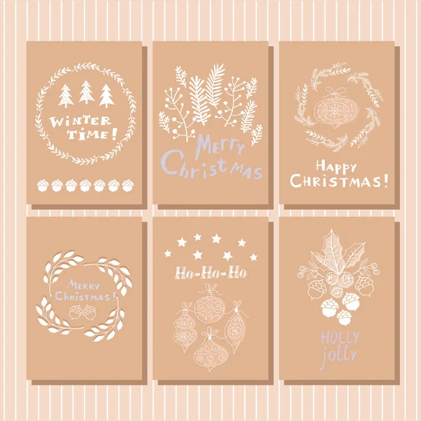 Set of christmas cards10 — Stock Vector