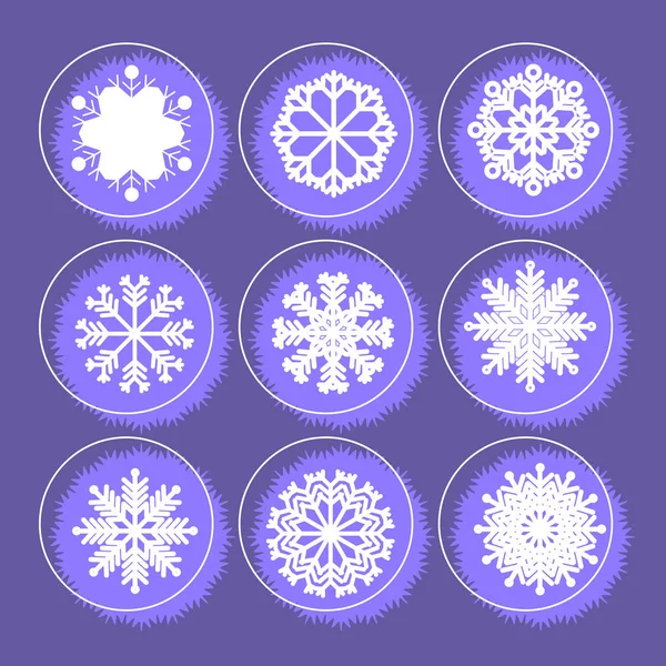 Ensemble de flocons de neiges22 — Image vectorielle