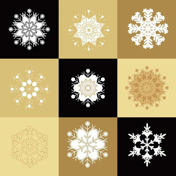 Ensemble de flocons de neiges20 — Image vectorielle
