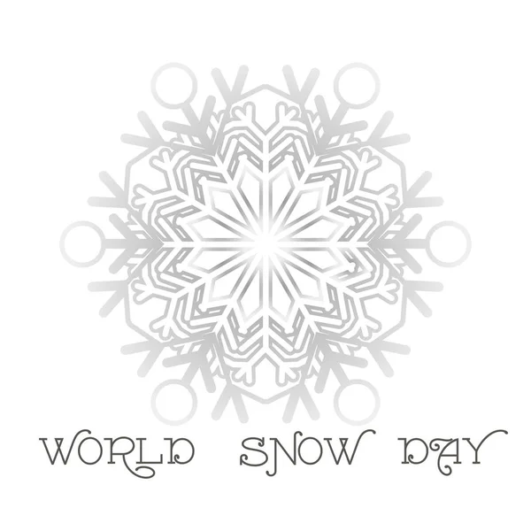 Dünya Karlı Günü 2color — Stok Vektör