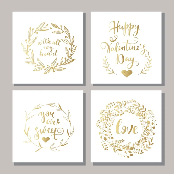 Set of valentine cards6 — Stock Vector