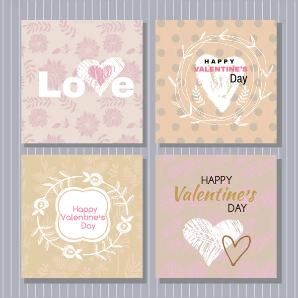 Set Valentine card13 — Stock Vector