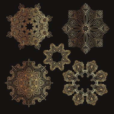 Altın mandalas seti 5