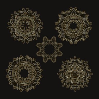 Altın mandalas seti 3