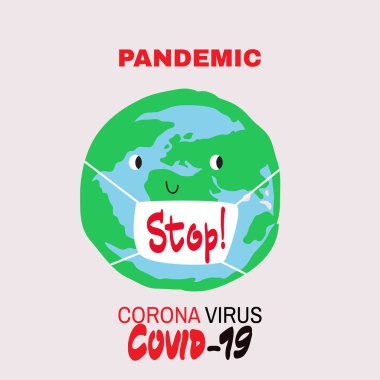 Salgın hastalık konsepti. Coronovirus alarmı. Salgın, salgın hastalık konsepti. Vektör illüstrasyonu.