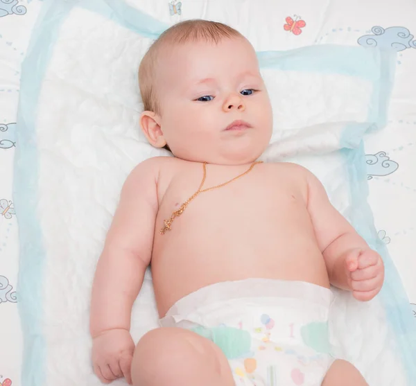 Bebé con ojos azules — Foto de Stock