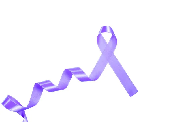 Ruban violet Journée mondiale du cancer — Photo