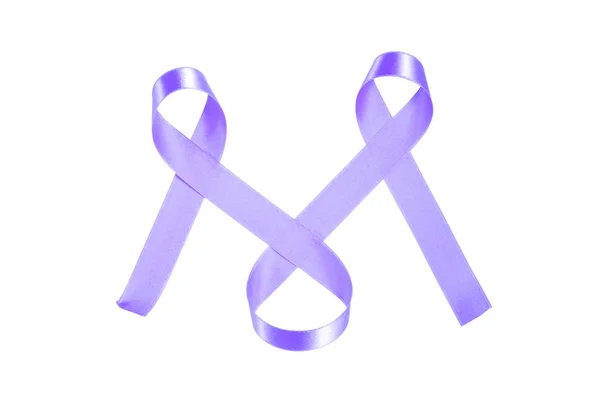 Ruban violet Journée mondiale du cancer — Photo