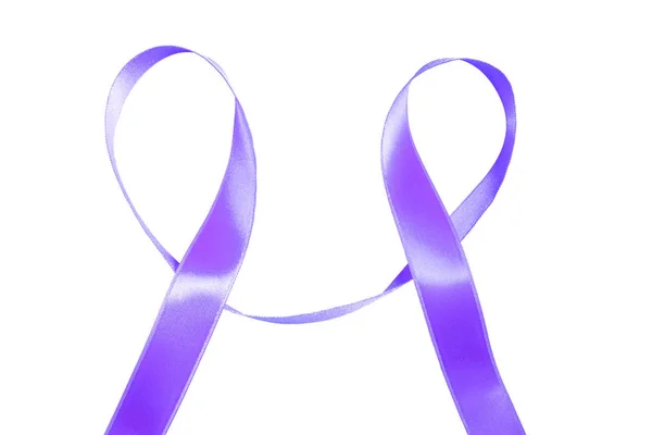 Dia Mundial do Câncer fita roxa — Fotografia de Stock