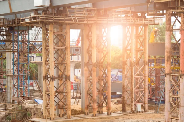 Construcción Del Puente Brilla Sol — Foto de Stock
