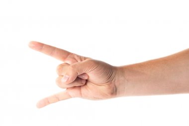 Mens izole üzerinde beyaz arka plan el