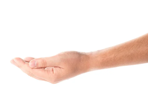 Mens izole üzerinde beyaz arka plan el