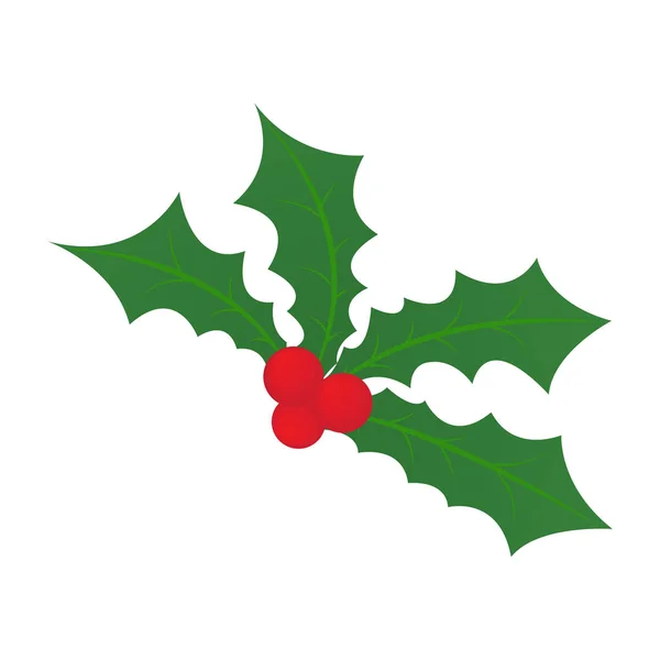 Feuille de houx de Noël — Image vectorielle