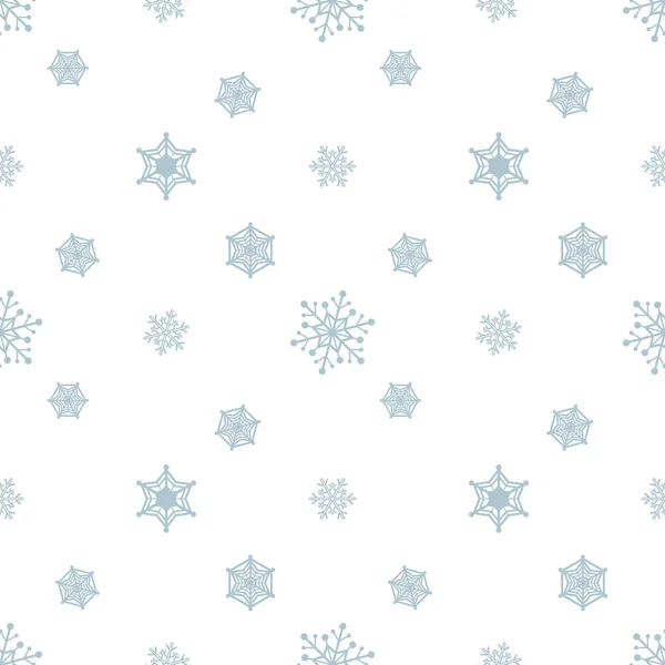 Flocons de neige bleu pastel fond blanc — Image vectorielle