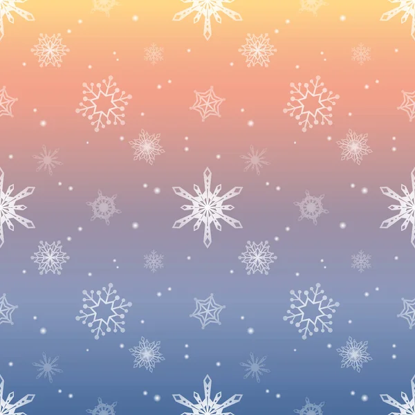Snowflake pattern tint layer pastel sky color background — Stock Vector