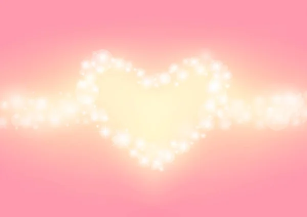 Heart abstrack sparkling frame pink background — Stock Vector