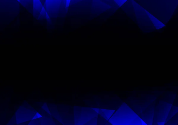 Facette bleue côté abstrait fond foncé — Image vectorielle