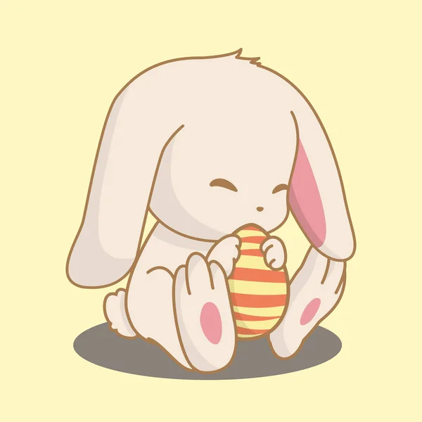 兔举行复活节彩蛋 — 图库矢量图片