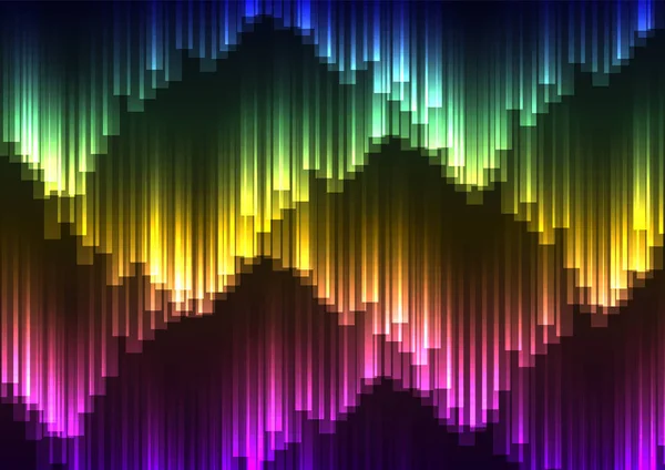 Aurora digitale sfondo astratto — Vettoriale Stock
