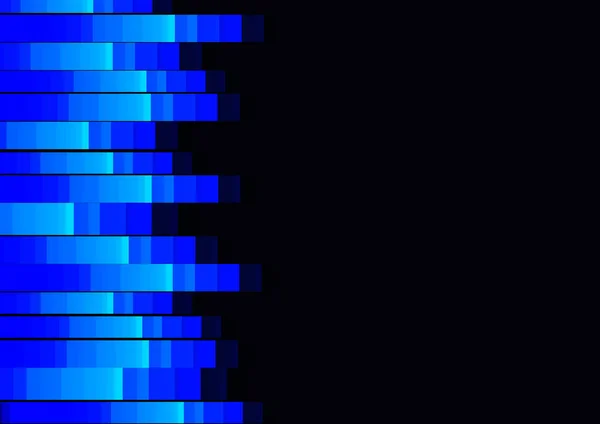 Blau fluoreszierende Pixelgeschwindigkeit abstrakt — Stockvektor