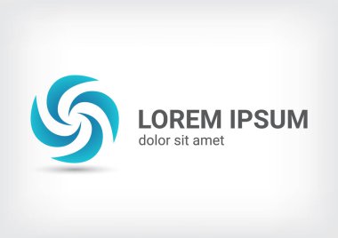yel değirmeni soyut logo tasarım şablonu