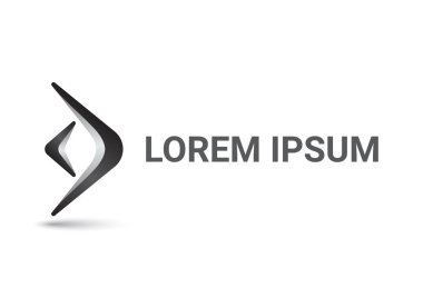 Bumerang logosu eğri stil tasarım şablonu
