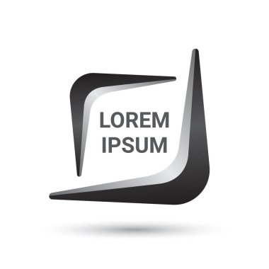 kare soyut logo tasarım şablonu