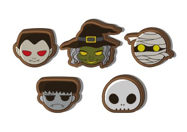 Cadılar Bayramı sevimli çizgi karakter tanımlama bilgileri