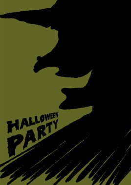 Cadılar Bayramı partisi cadı fırça arka plan