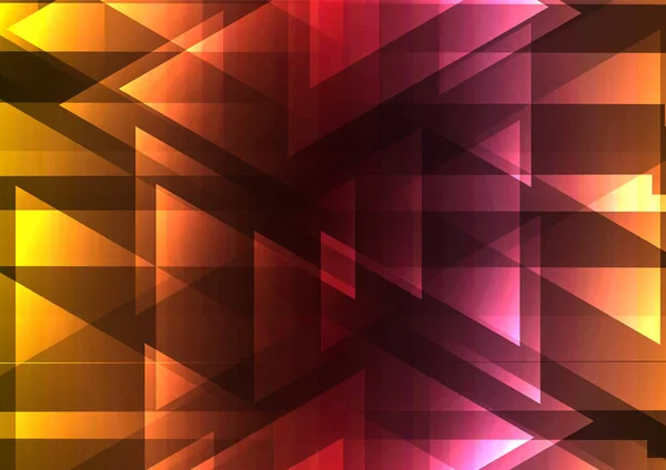 Warme kleur driehoek en vierkant bar abstracte achtergrond — Stockvector