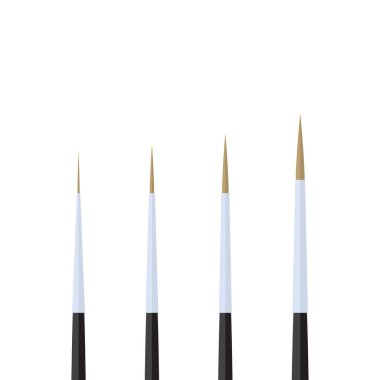 astar boya fırçası sabit, renk resim Aksesuar, sanatçı araçlar, vektör çizim koleksiyonu kümesi