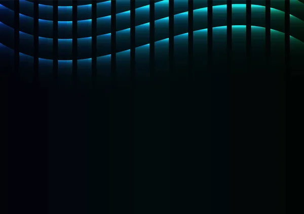 Azul Verde Abstracto Pixel Curva Fondo Línea Capa Cuadrada Tecnología — Vector de stock