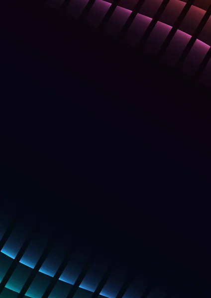青赤の抽象ピクセル曲線背景 正方形層ライン 技術の幾何学的な背景 ベクトル イラスト — ストックベクタ