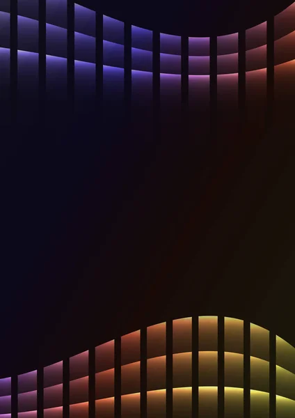 Rainbow Abstrakt Pixel Kurva Bakgrund Spektrum Fyrkantig Lager Linje Teknik — Stock vektor