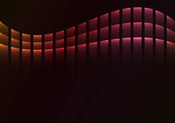 Rouge Abstrait Pixel Courbe Arrière Plan Ligne Couche Carrée Fond — Image vectorielle