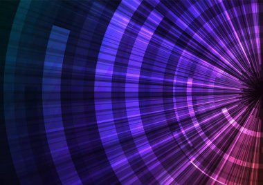 Sayfa örtüşme arka planı, mor kırmızı dijital katman çizgi nokta, teknolojik altyapı, vektör çizim ile soyut daire