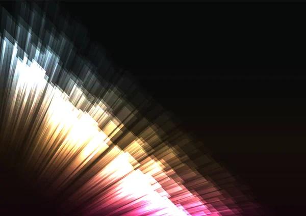 Світлова Смуга Перекривається Темному Фоні Фон Багатобарвної Стіни Шаблон Технології — стоковий вектор