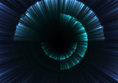 mavi soyut eğrisi kabuk şablon, radar dijital örtüşme katman hattı, teknolojik altyapı, illüstrasyon vektör