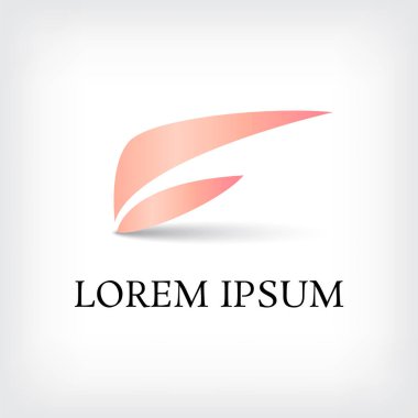 kanat vektör logo tasarım şablonu, petal sembolü, vektör çizim çiçek simgesi, geçiş yumuşatma işareti