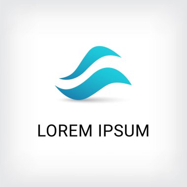 vektör logo tasarım şablonu dalga, su kutsal kişilerin resmi, aqua işaret, sembol, vektör çizim burgu