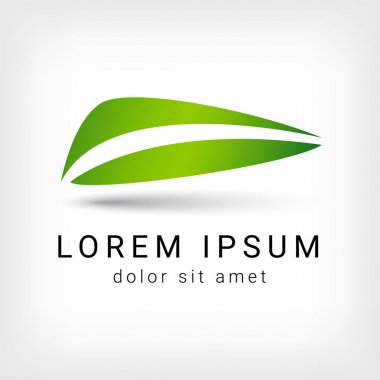 yaprak vektör logo tasarım şablonu, ağaç simgesiyle, organik işareti, doğal sembolü, vektör çizim