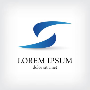 mektup s vektör logo tasarım şablonu, yaprak simgesi, petal işareti, eğri sembolü, vektör çizim