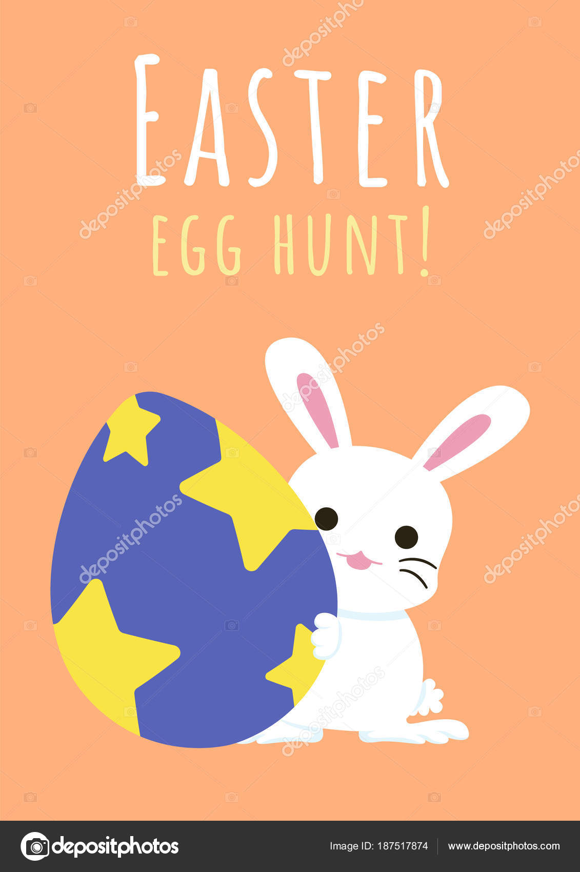 happy easter greeting card bunny easter egg easter egg hunt stock easter egg hunt template