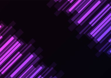 koyu arka plan, şerit katman zemin, teknoloji kalıp, vektör çizim birbiri üzerine çakışması Bar mor