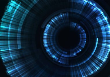 soyut daire sarmal sayfa örtüşme arka planı, mavi dijital katman hattı, teknoloji tasarım şablonu, vektör çizim ile