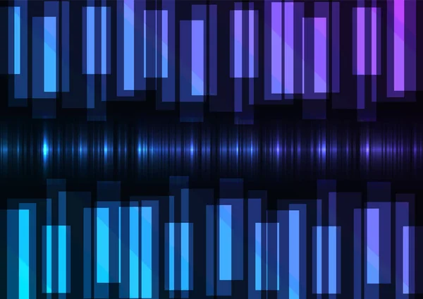Μπλε Ταχύτητα Μπαρ Επικάλυψη Σκούρο Φόντο Σκηνικό Στρώματος Λωρίδα Τεχνολογία — Διανυσματικό Αρχείο