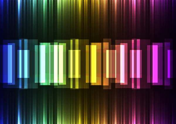 Rainbow Rychlost Překrytí Pruhů Tmavém Pozadí Prokládané Vrstvy Pozadí Šablona — Stockový vektor