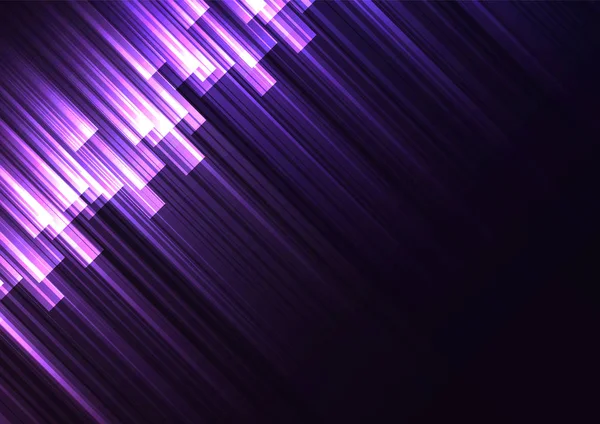 紫色の暗い背景 ストライプのレイヤーの背景 技術テンプレート速度バーの重なり ベクトル イラスト — ストックベクタ